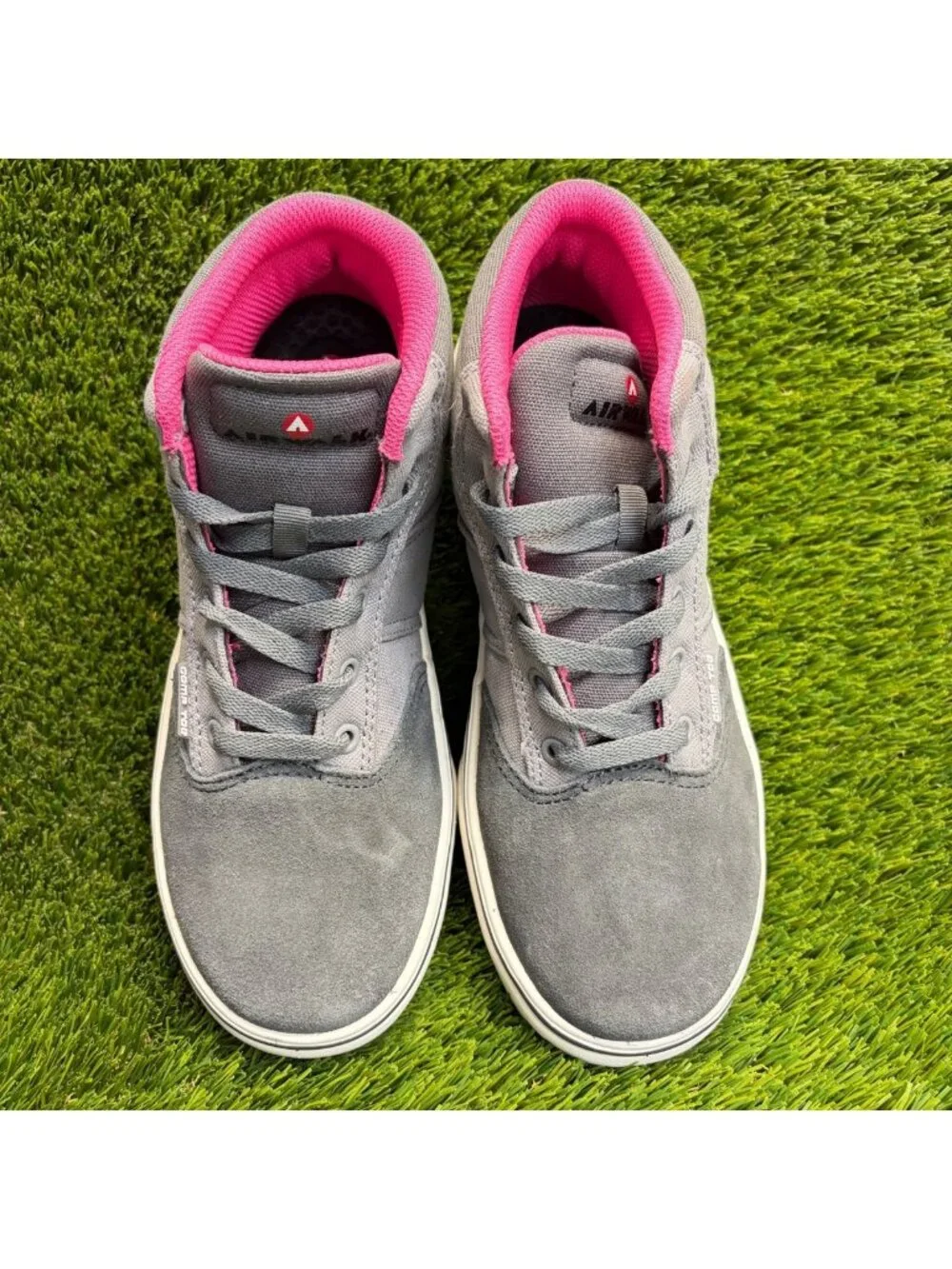 Airwalk Venice Mid Womens Size 8.5 Gray Pink Composite Toe Safety Work Boots